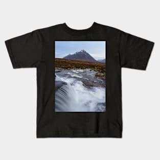 Buachaille Etive Mor and river Etive Kids T-Shirt